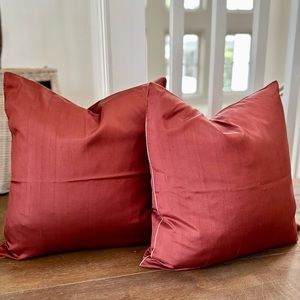 Pottery Barn Silk Pillows